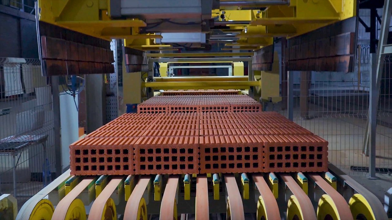 Plant for the production of bricks.