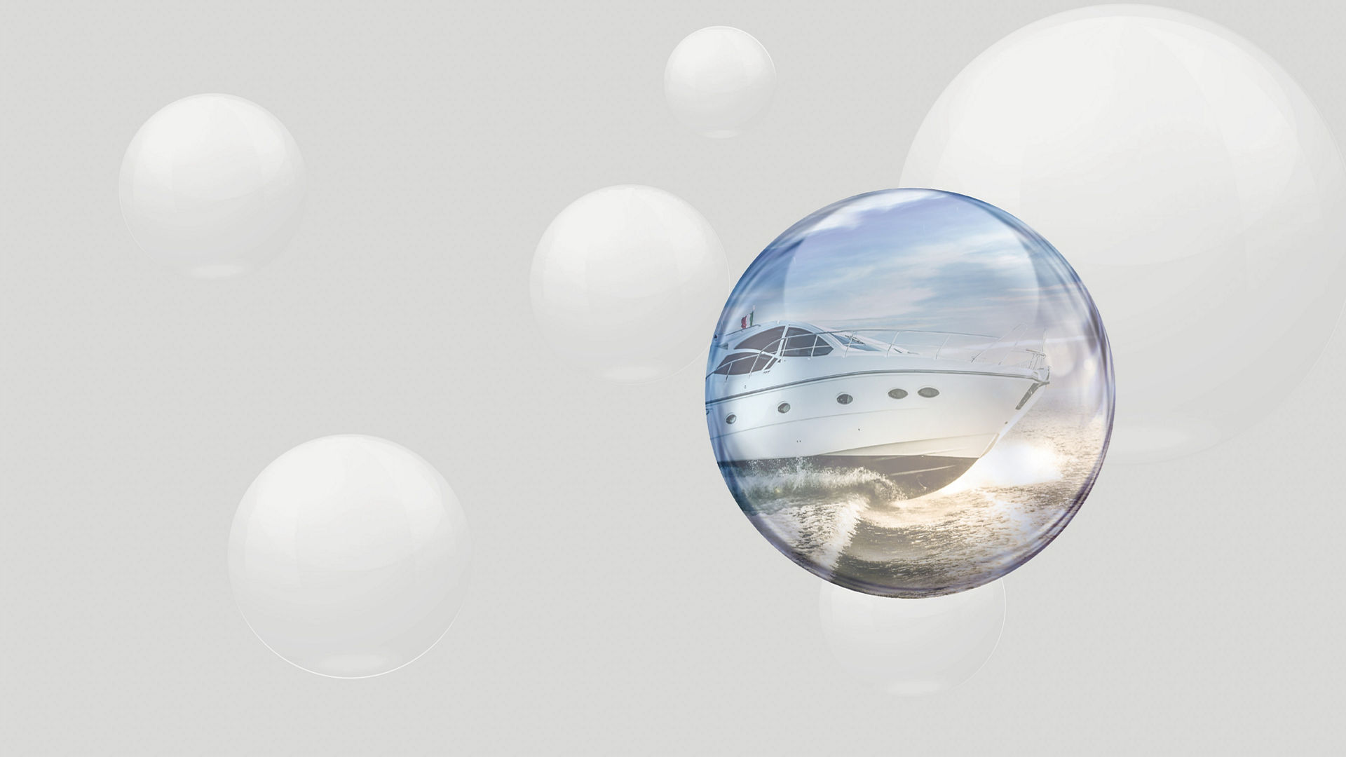 Boat in an Omyasphere bubble