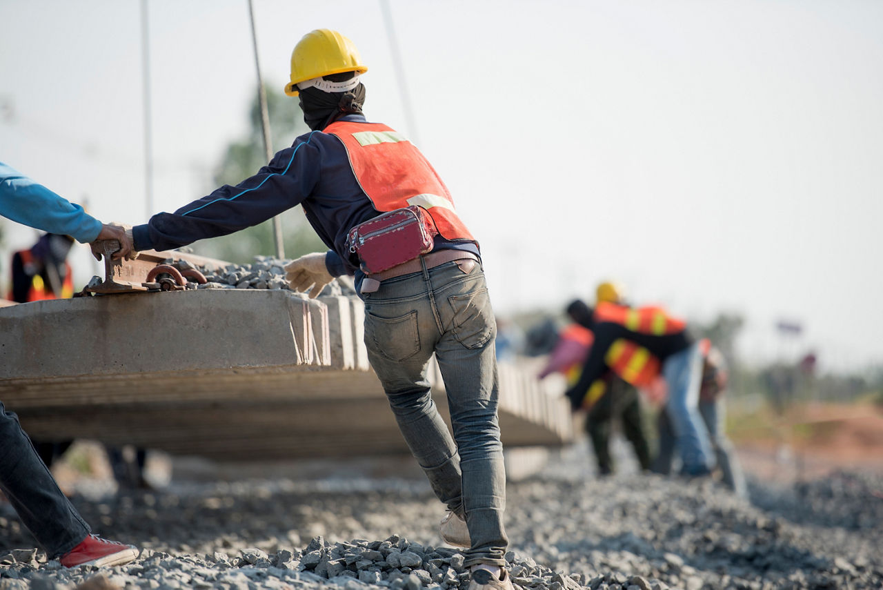 construction worker in construction site safety uniform; Shutterstock ID 596650529; purchase_order: CON; job: CON; client: CON; other:
596650529
CON