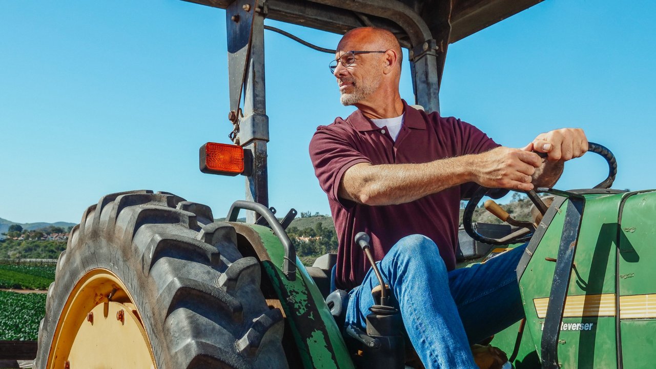 Farmer on a tractor