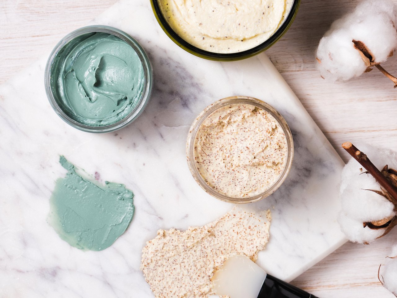 cosmetics on a table