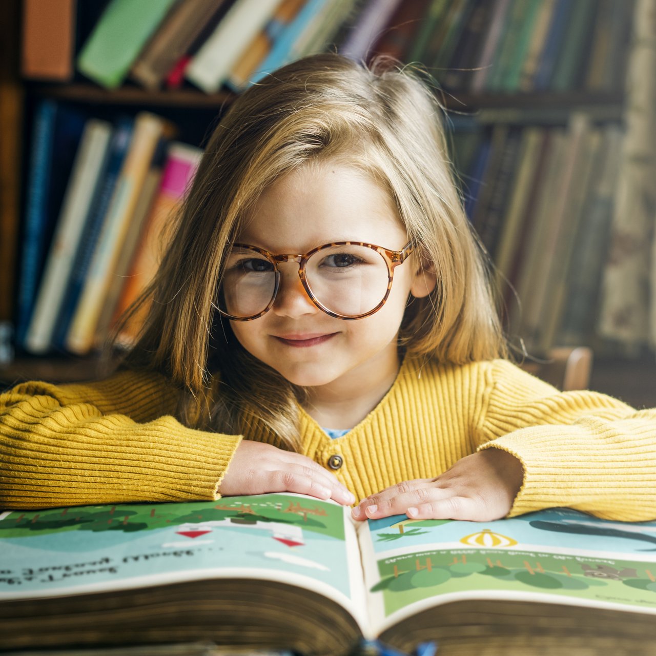 Adorable Cute Girl Reading Storytelling Concept; Shutterstock ID 519884575