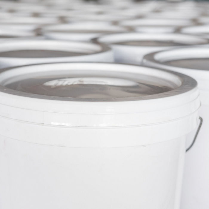 White plastic bucket; Shutterstock ID 756993811