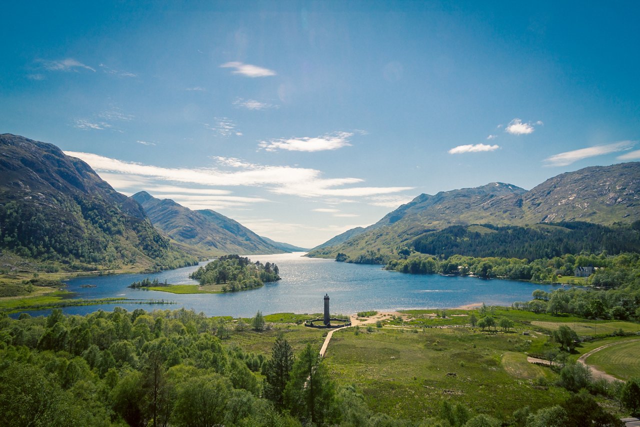 A view towards Loch Shiel in Glenfinnan Scotland.