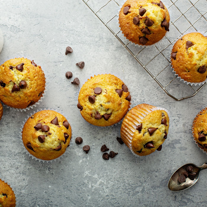 Muffins with chocolate chips