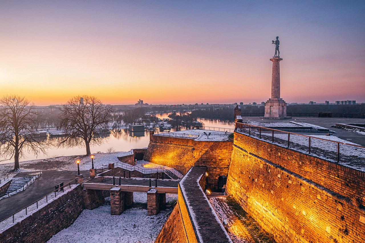 Kalemegdans monument Belgrade Serbia