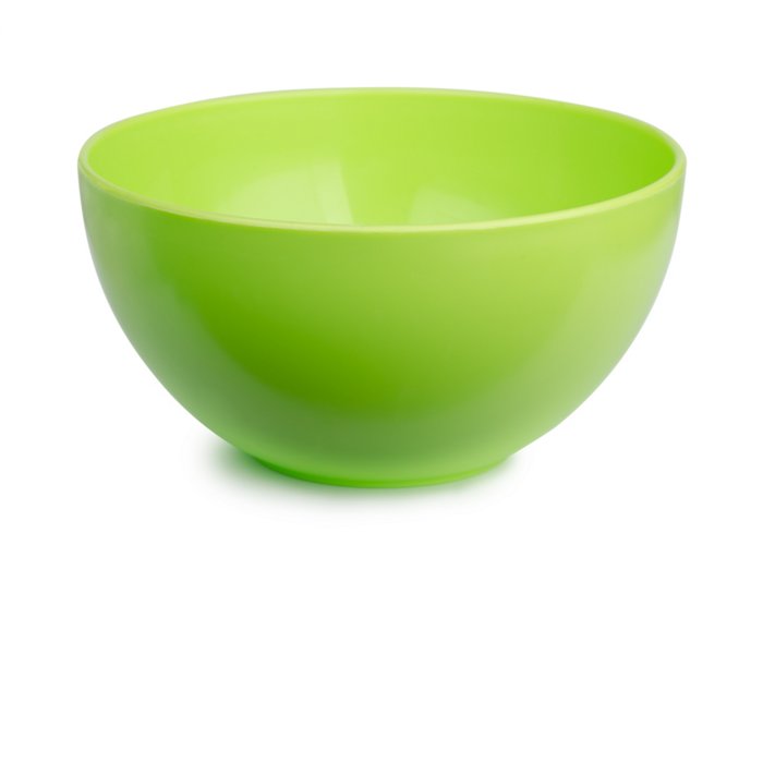 Empty green plastic bowl isolated on white; Shutterstock ID 180989537; purchase_order: POL Website_OmyaPET; job: ; client: ; other: 