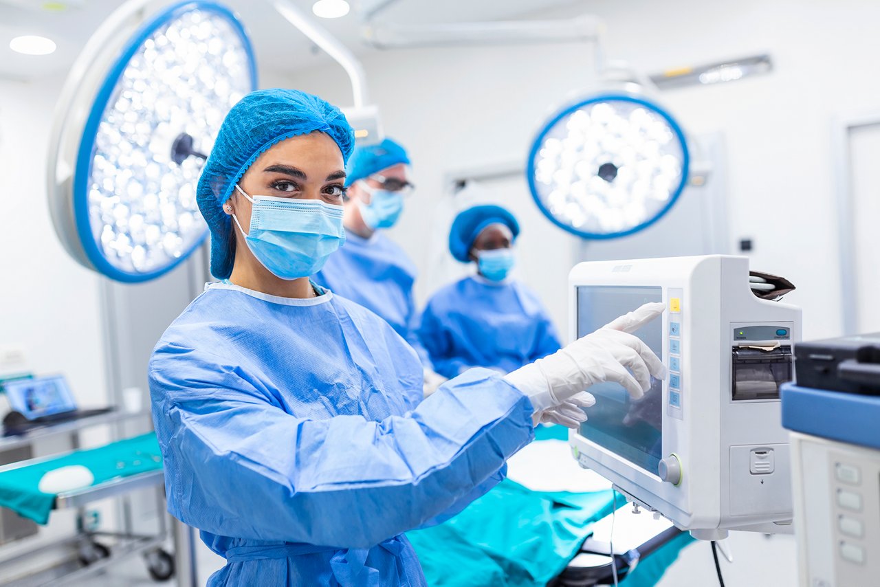 Doctors in an operating room