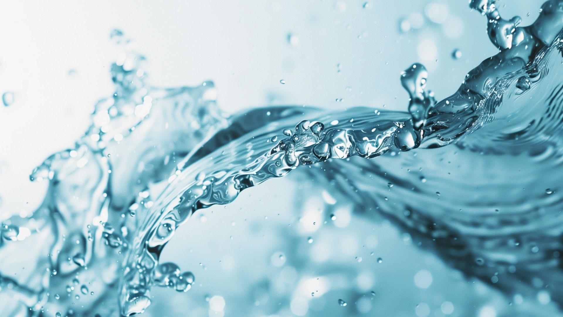 A stunning capture of clear blue water splashing