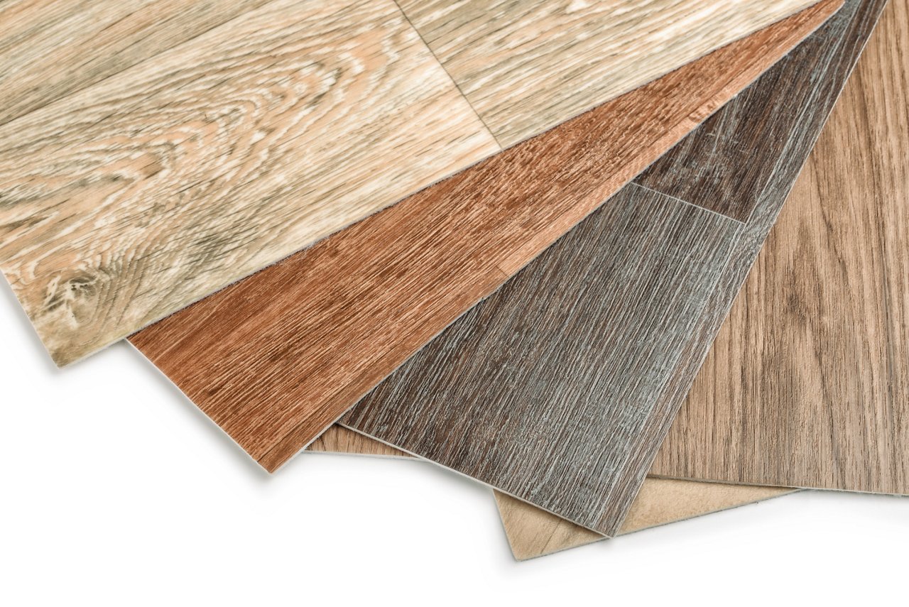 Different color flooring samples