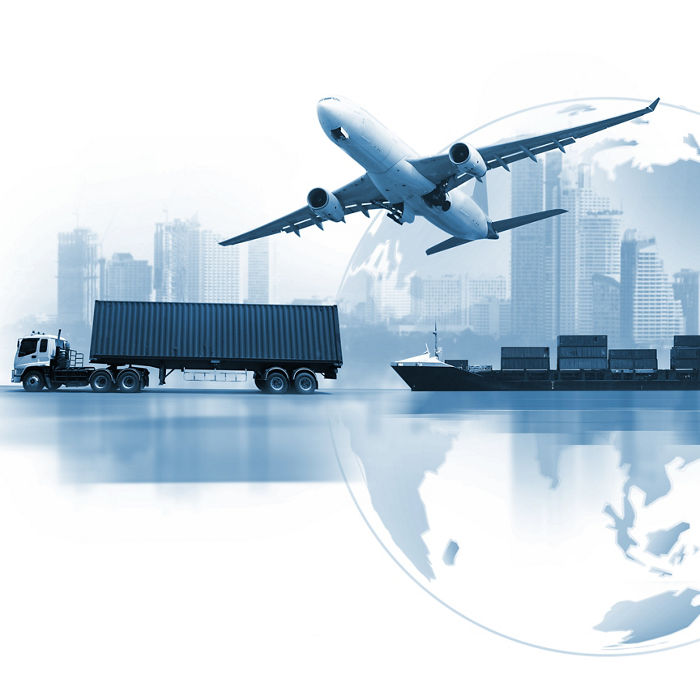 Transportation, import-export and logistics concept, container truck, ship in port and freight cargo plane in transport and import-export commercial logistic, shipping business industry ; Shutterstock ID 787724593; purchase_order: POL; job: Kshow; client: ; other: 