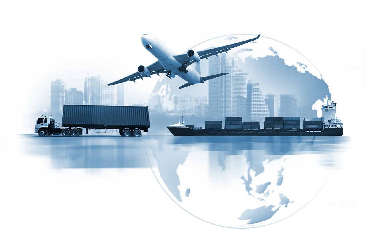 Transportation, import-export and logistics concept, container truck, ship in port and freight cargo plane in transport and import-export commercial logistic, shipping business industry ; Shutterstock ID 787724593; purchase_order: POL; job: Kshow; client: ; other: 