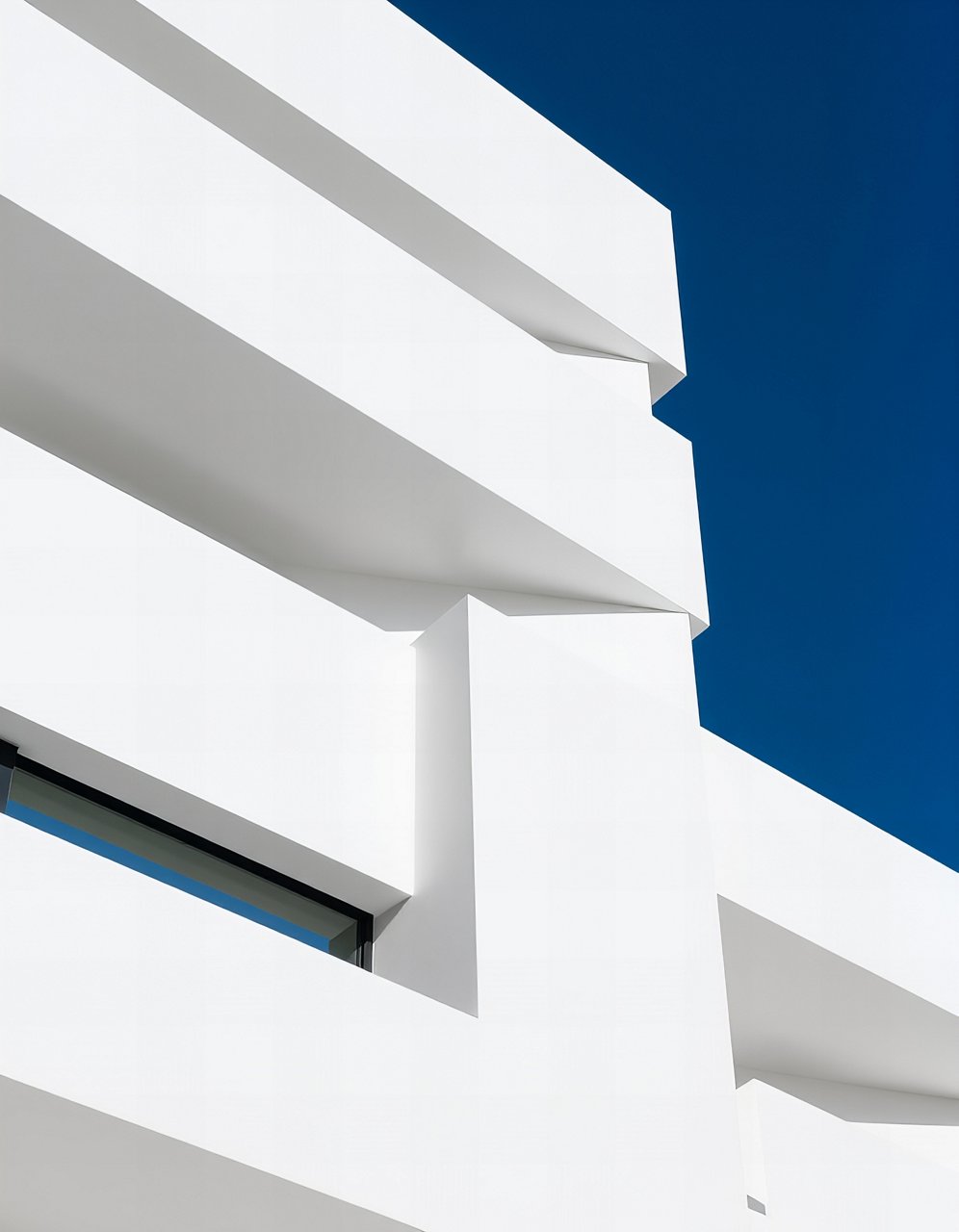 visual-featuring-closeup-white-concrete-facade-showcasing-its-clean-lines-geometric-shap